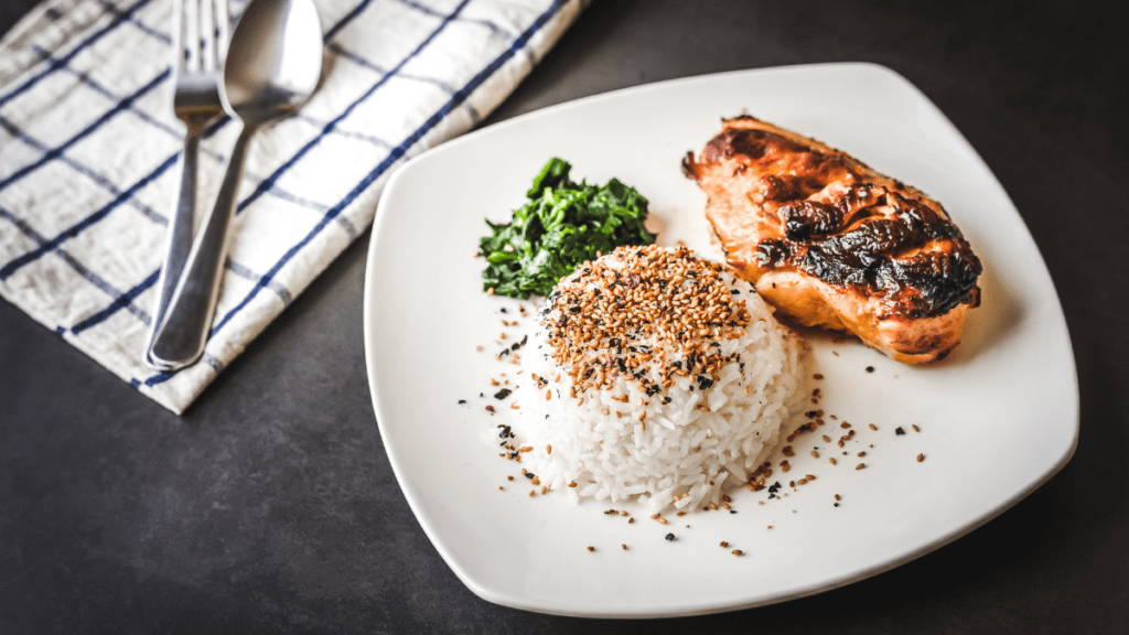 chicken roast with  rice
